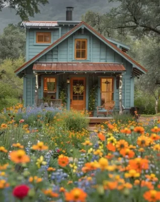 Flower-Framed Oasis